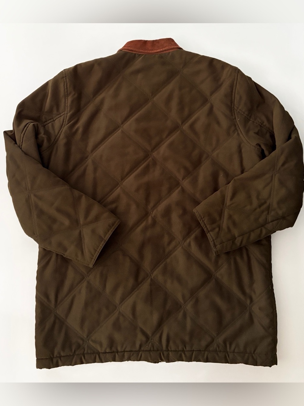 Vintage Lauren Ralph Lauren Barn Jacket Quilted Field Coat Olive Green Small - Picture 5 of 16
